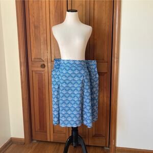 George Blue A-line Pleated Skirt, Size 16